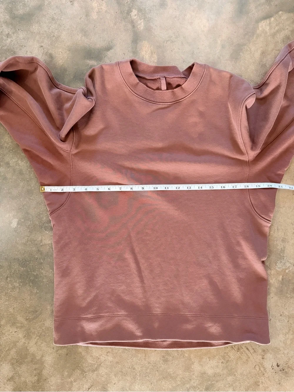 Lululemon Dusty Rose Crewneck Sweatshirt Hidden Zip Pocket Cinch Hem S